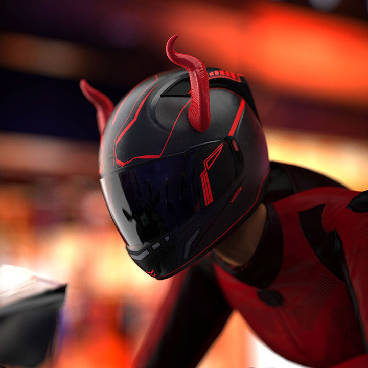 JY Motorcycle Helmet Bull Horns