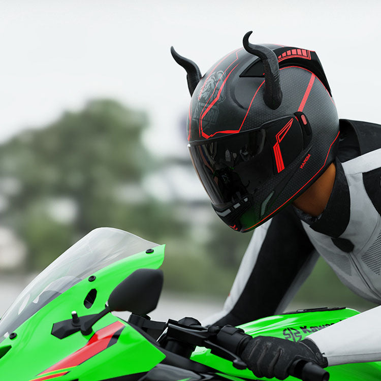 JY Motorcycle Helmet Bull Horns