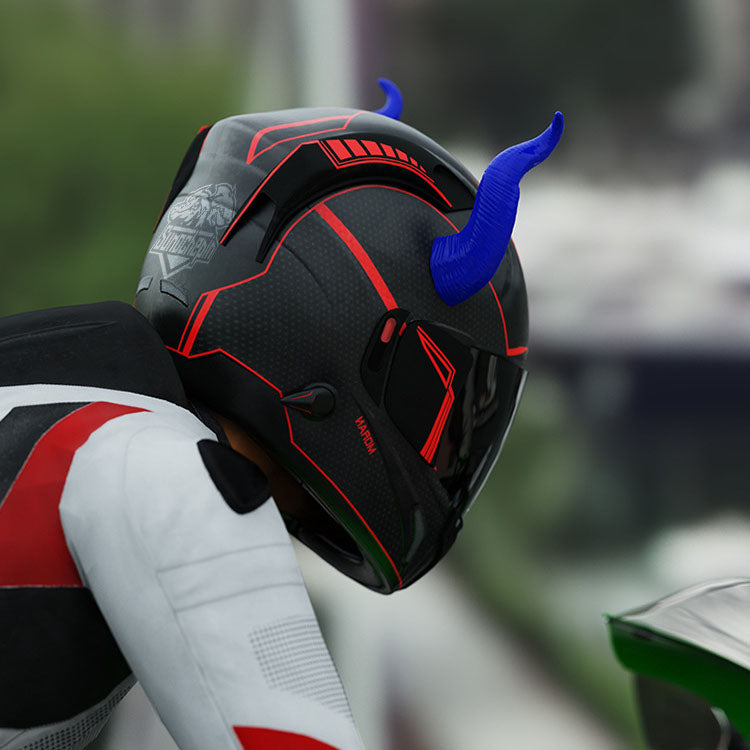 JY Motorcycle Helmet Bull Horns