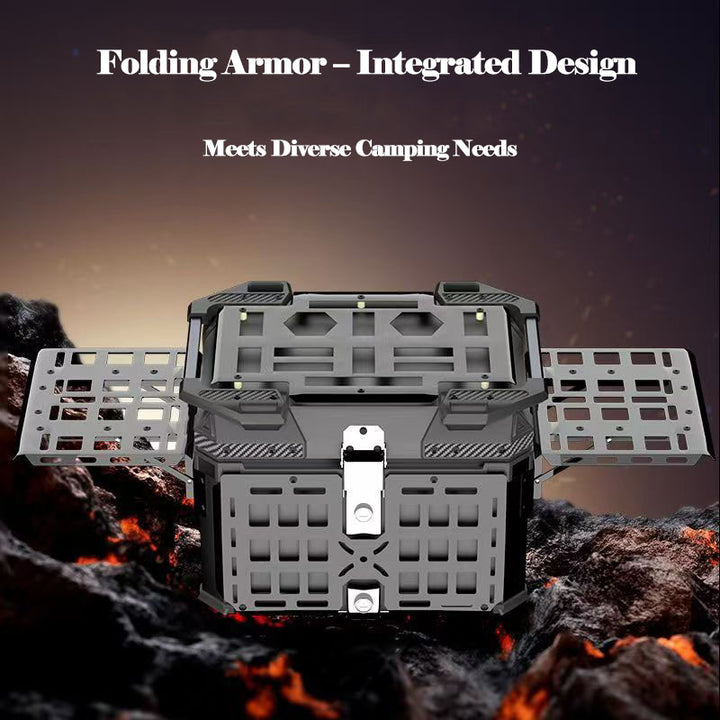 Motorcycle Multi-Functional Foldable Armored Top Case