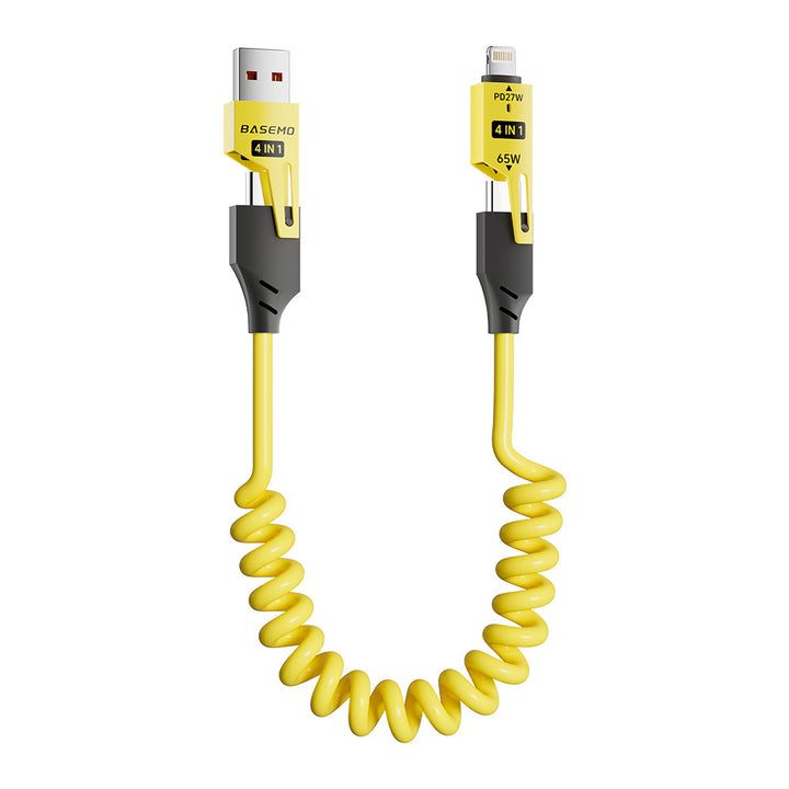 Motorcycle 4-in-1 Retractable Charging Cable