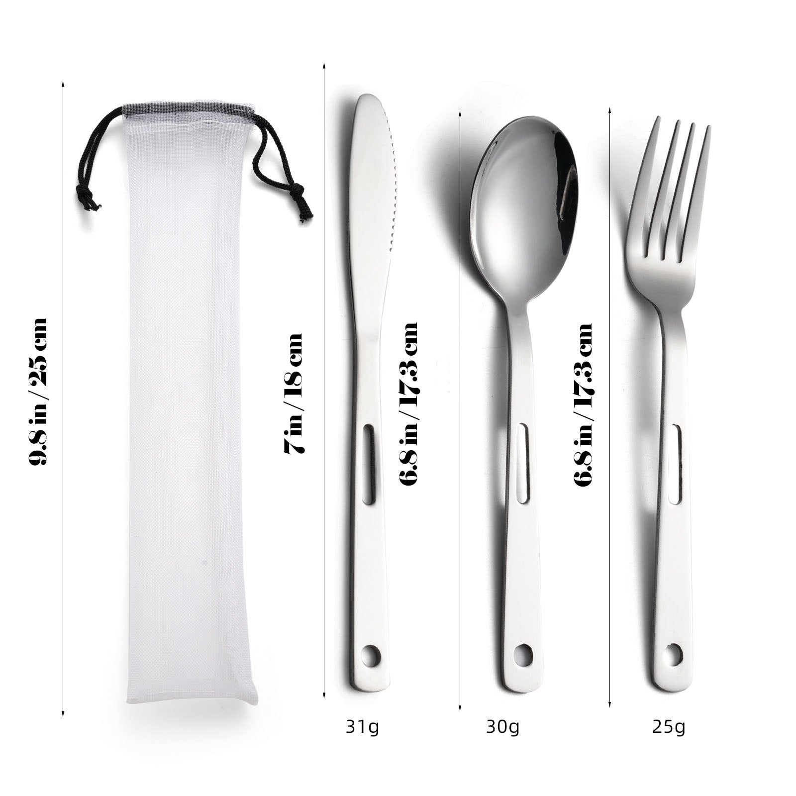Camping cutlery set