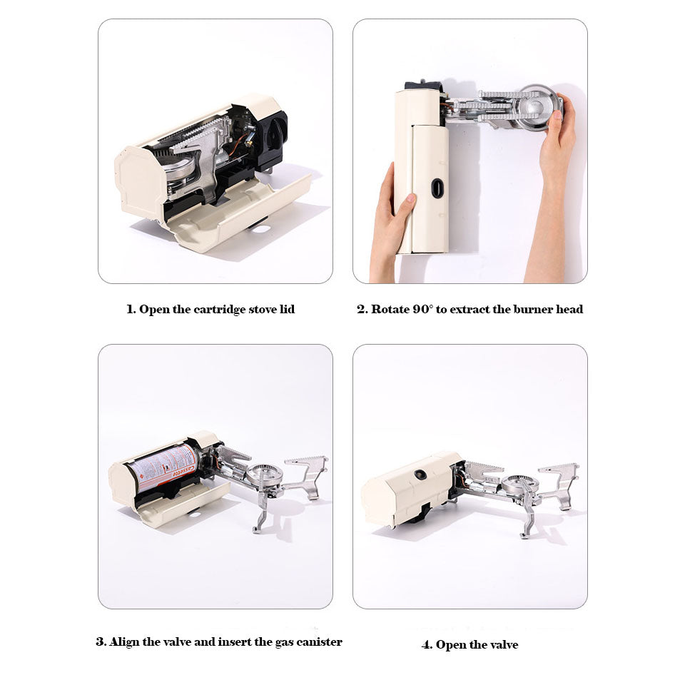 Motorcycle Camping Portable Gas Stove System
